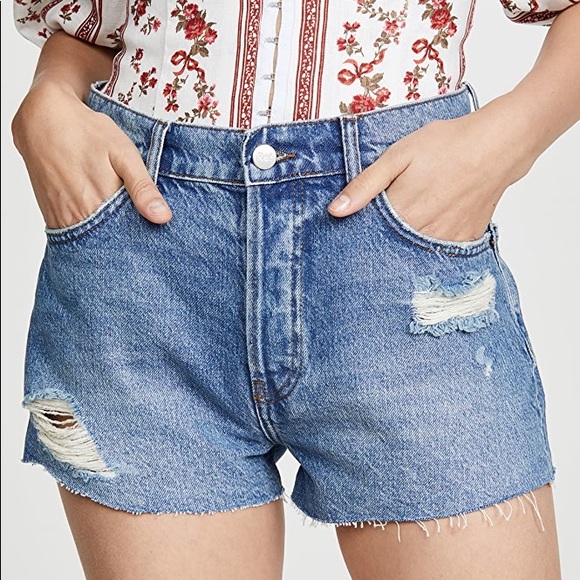 Reformation Pants - Reformation | Dixie High Rise Jean Shorts Light Wash 28